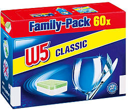 Таблетки для посудомийної машини W5 Classic 60 шт
