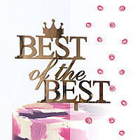 Топпер фигурка на торт зеркальный двусторонний "Best of the Best" Manific Decor