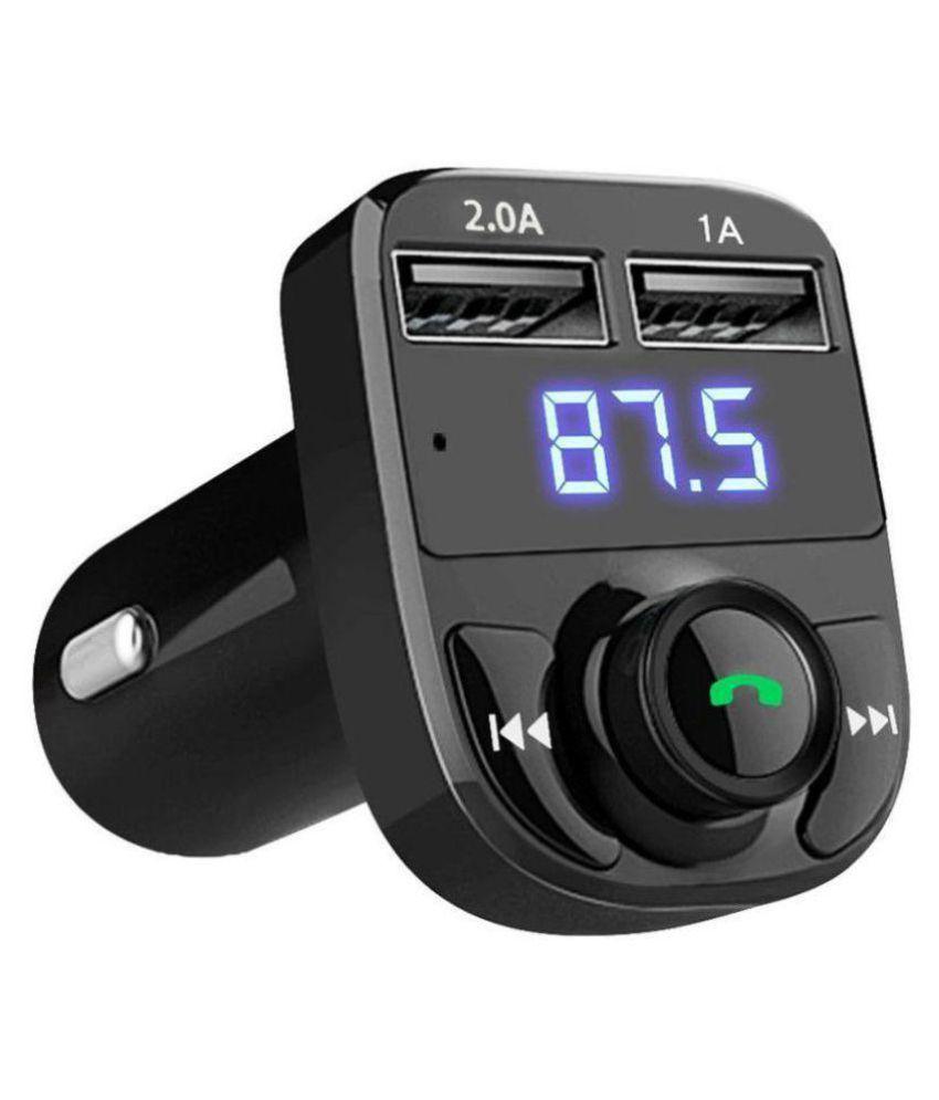Трансмітер Bluetooth 2 USB + гучний зв'язок + вольтметр  CAR X8 FM модулятор