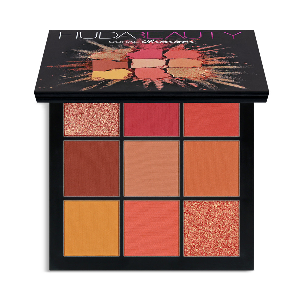 Палетка тіней для повік Huda Beauty Obsessions Eyeshadow Palette — Coral 10g (6291106032338)