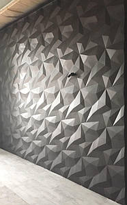 Декоративна панель із гіпсу "Кристали" для опоряджувальних робіт і для декорування стін 50x50 см