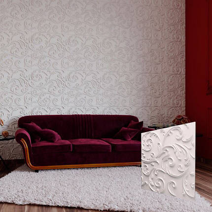 Декоративна 3д панель "Верона" для внутрішньої обробки стін і стелі 50x50, фото 2