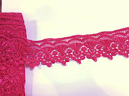 Мереживо кружево макраме 5 см. Малиновий. Таїланд. Ціна за 1 метр