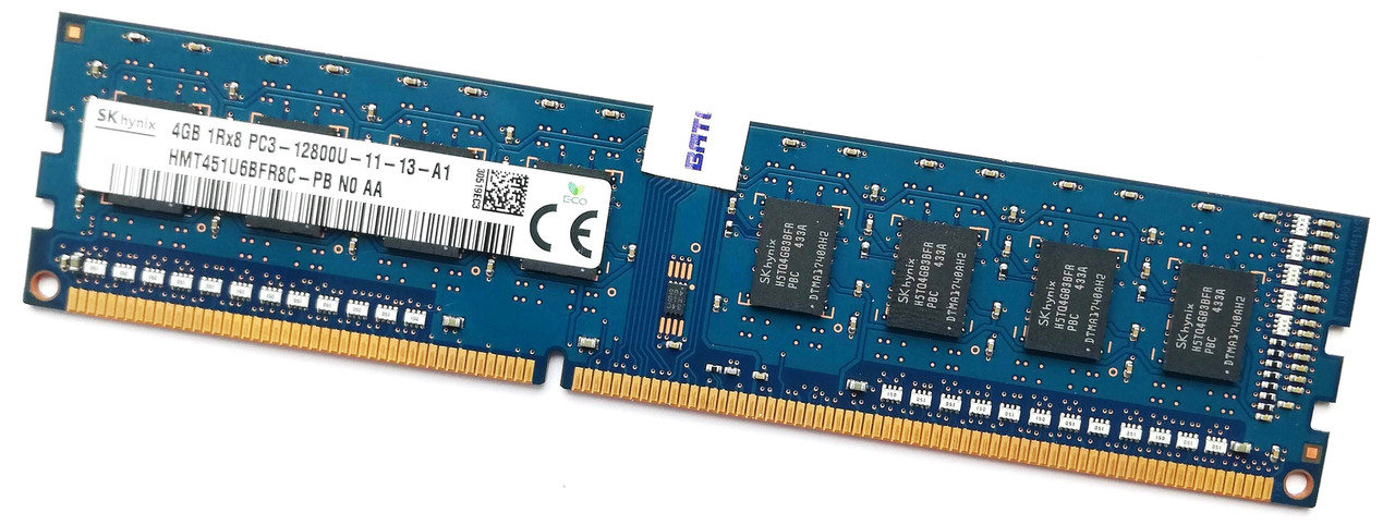 Оперативна пам'ять Hynix DDR3 4Gb 1600MHz PC3 12800U 1Rx8 CL11 (HMT451U6BFR8C-PB N0 AA) Б/У