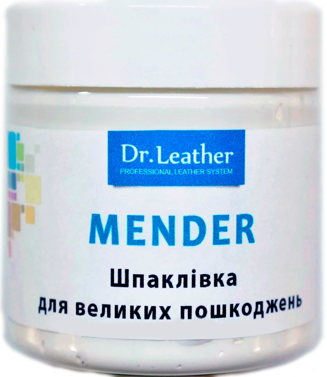 Шпаклівка для великих пошкоджень MENDER "Dr.Leather" 150 мл Безкольоровий, фото 1