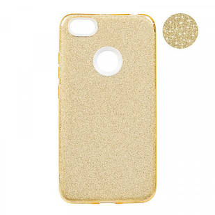 Чохол силіконовий з блискітками для Xiaomi Mi A1 / Mi 5X Gold (сяомі ксіоми мі а1 / мі 5 ікс)