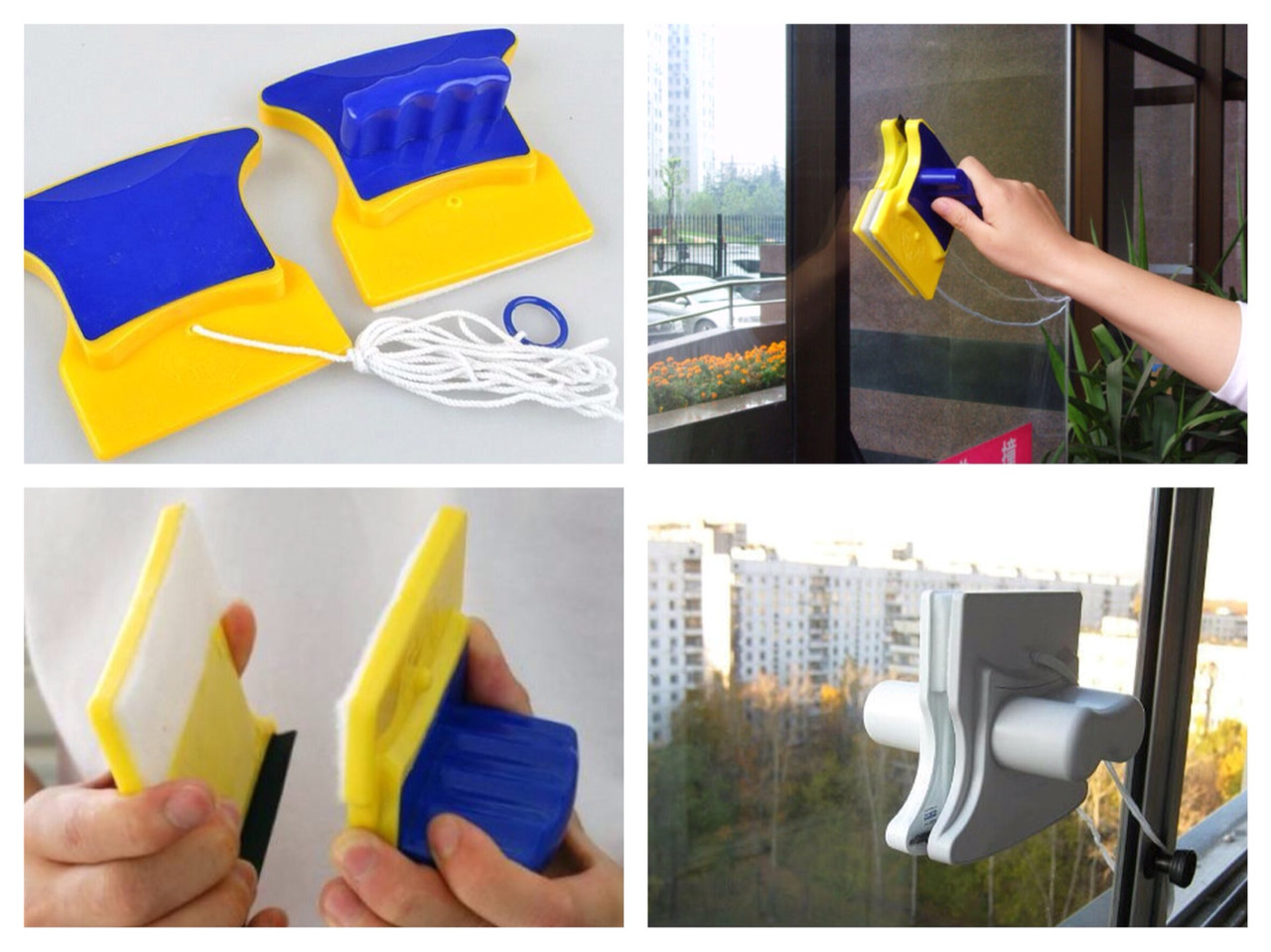 Магнітна щітка для миття вікон із двох сторін double faced glass clean
