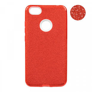 Чохол силіконовий з блискітками для Xiaomi Mi A1 / Mi 5X Red (сяомі ксіоми мі а1 / мі 5 ікс)