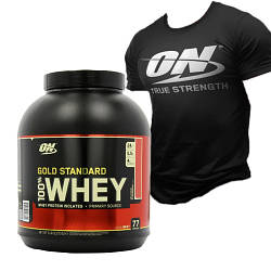 Акція — Протеїн Optimum Nutrition 100% Whey Gold Standard — 2270 грамів + футболка в подарунок!