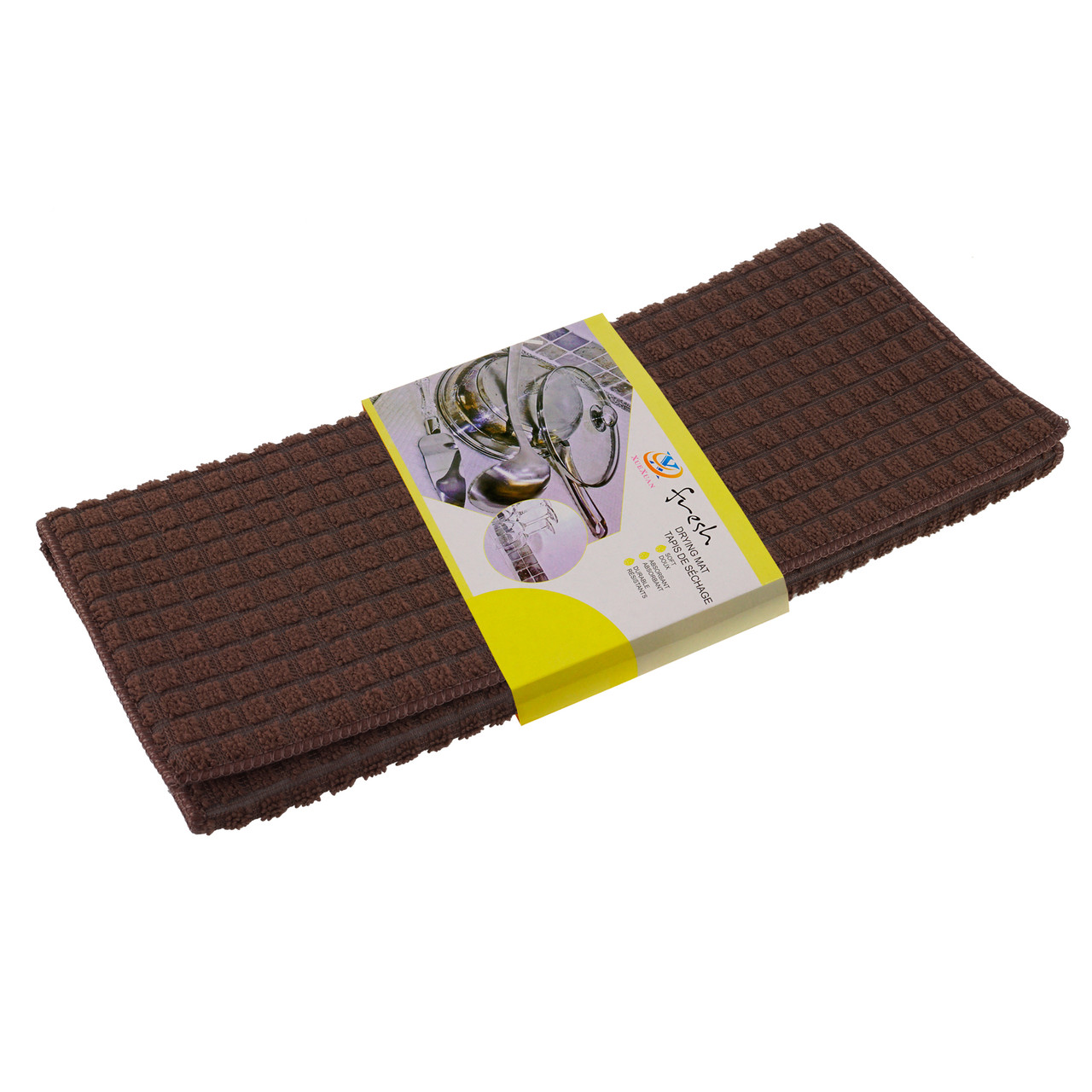 Килимок для сушіння посуду 40Х51 см, коричневий, фото 1