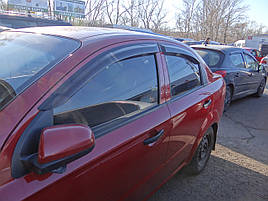 Дефлектори вікон (вітровики) Д/про Chevrolet Aveo 2003->2006 Sedan Седан