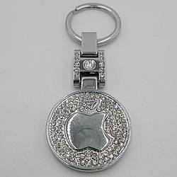 Брелок для ключів з логотипом Apple і стразами