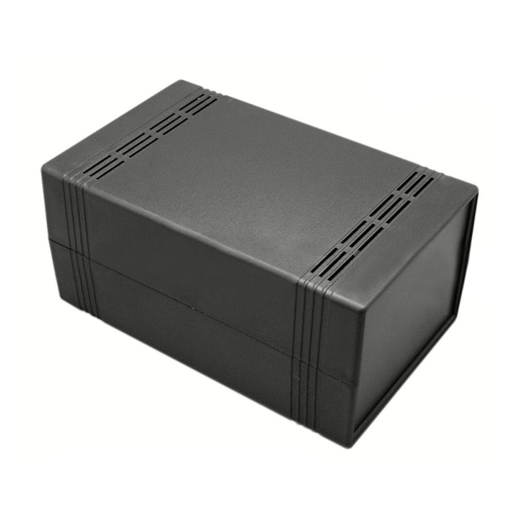 Корпус для електроніки D150BW 148*92*68 мм з вентиляцією пластиковий чорний