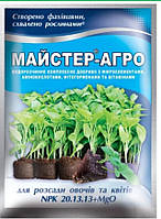 Майстер-Агро для розсади овочів і квітів (NPK 20.13.13+MgO) 25 г