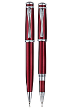 Комплект ручок (кулькова+ролер) в подарунковому футлярі L червоний