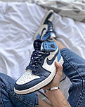 Жіночі кросівки Nike Air Jordan 1 Retro High Blue сині осінь-весна повсякденні. Живе фото. топ, фото 2