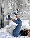 Жіночі кросівки Nike Air Jordan 1 Retro High Blue сині осінь-весна повсякденні. Живе фото. топ, фото 6