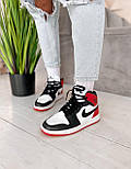Жіночі кросівки Nike Air Jordan Retro 1 High Red Black OV червоні осінь-весна повсякденні. Живе фото. топ, фото 2