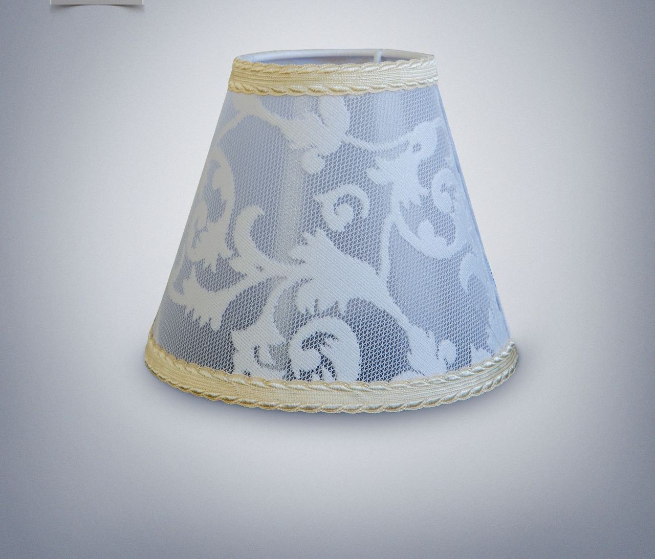 Абажур білий прозорий 01-0450 для люстри, бра, цоколь Є-14, фото 1