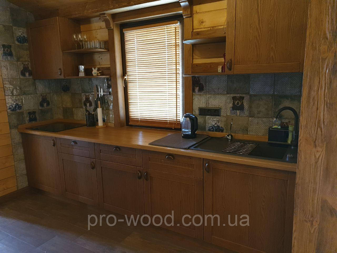 Кухня дерев'яна сучасний дизайн, фото 1