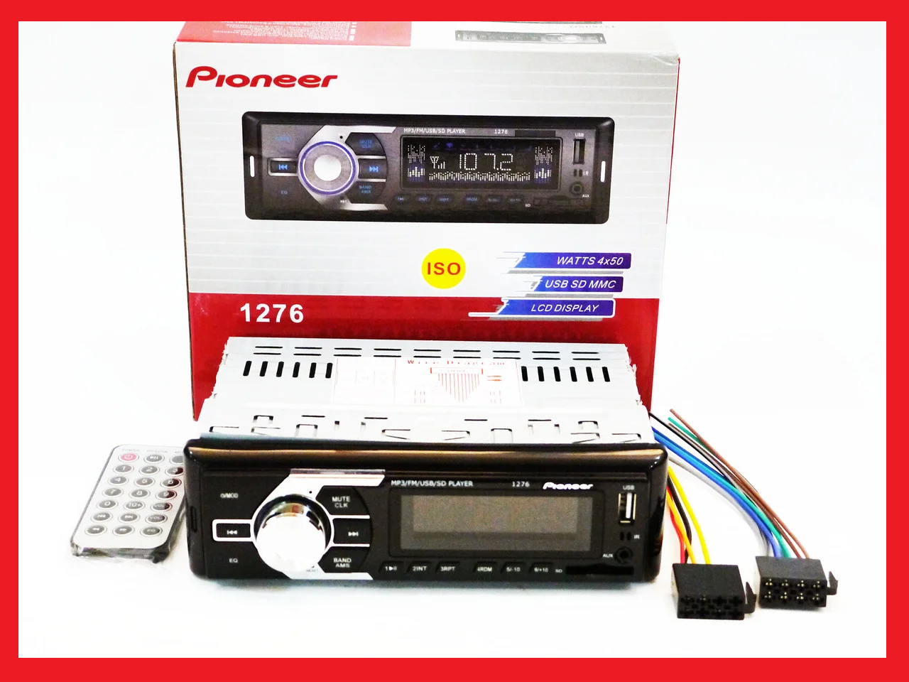 Автомагнитола Pioneer 1276 - MP3 Player, FM, USB, SD, AUX - фото 1 - id-p549608704