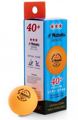 М'ячі для настільного тенісу Nittaku Nexcel 3* 40+ ITTF (3 шт)