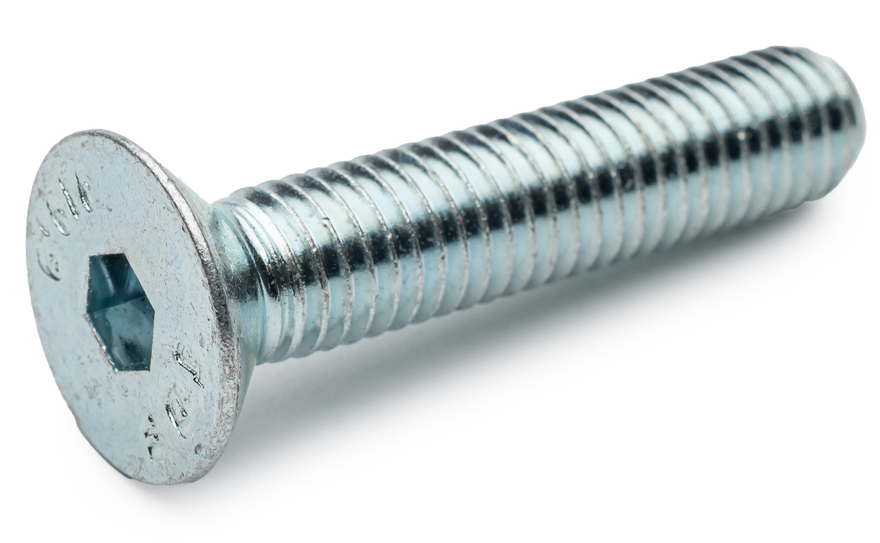 Гвинт потайний М16х35 із внутрішнім шестигранником Inbus DIN 7991 оцинкований, фото 1