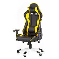 Геймерское компьютерное кресло ExtremeRace Special4You черно-желтый кожзам