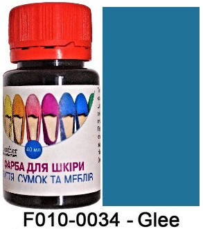 Фарба поліуретанова (водна) для шкіряних виробів 40 мл. Dr.Leather Glee (Кобальтовий), фото 2
