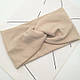 Пов'язка для волосся жіноча, беж, фото 4