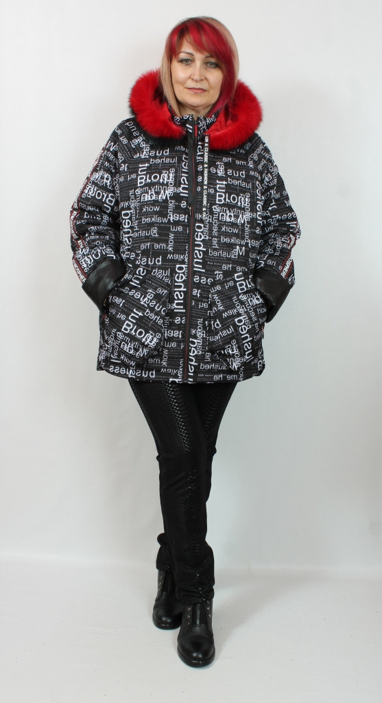 Турецька зимова жіноча куртка великих розмірів 52-64