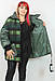 Турецька жіноча комбінована куртка великих розмірів 52-64, фото 2