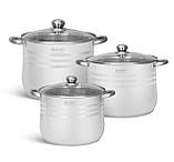 Набір великих каструль із неіржавкої сталі 9.0/11.2/13.5 л Edenberg EB-522 Набір каструль із товстим дном, фото 10