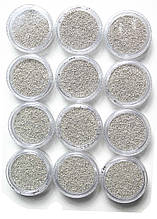 Набір бульонок для нігтів Skywei 12шт*1уп срібні