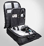 Рюкзак роллтоп Bange BG-G65 відділення для ноутбука планшета вологозахищений чорний 30 л, фото 7