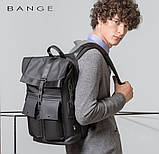 Рюкзак роллтоп Bange BG-G65 відділення для ноутбука планшета вологозахищений чорний 30 л, фото 5