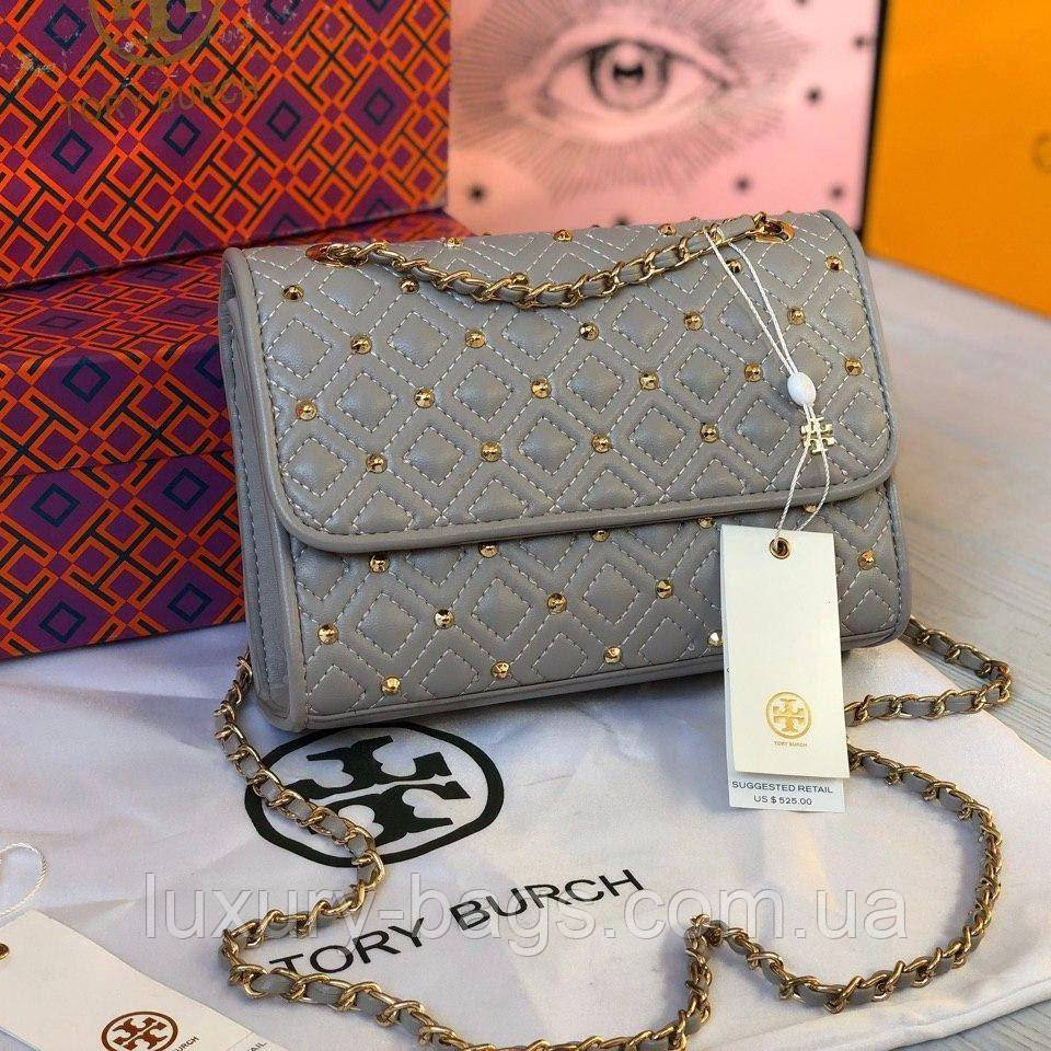 Жіноча сумка Tory Burch бордова сіра знижка