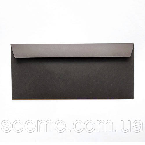 Конверт 220x110 мм, цвет темно-серый (obsidian), КОМПЛЕКТ 10 шт. - фото 1 - id-p1258287166