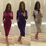 Сукня з поясом і кишенями "міді", фото 2