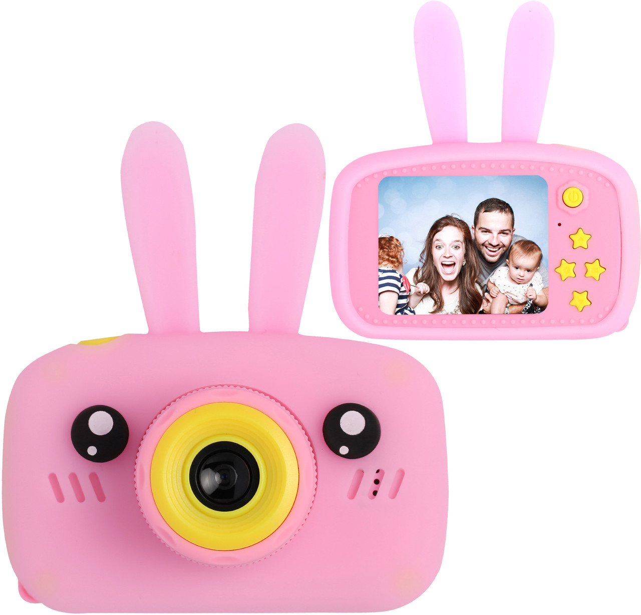 Цена актуальна только партнерам! Детский цифровой фотоаппарат с ушками Smart Kids Camera 3 Series Розовый - фото 1 - id-p1258288682