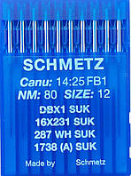Иглы Schmetz DBх1, SUK №80 для промышленных швейных машин