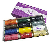 Набір швейних ниток Kiwi №40 (12 котушок асорті)