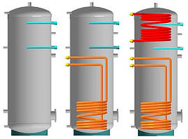 Тепловий акумулятор до твердопаливний котел з індивідуальними розмірами з сталі та нержавіючої сталі.