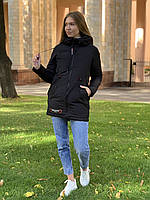 Модная стильная зимняя женская парка-куртка