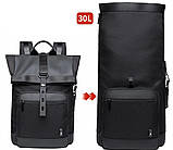 Рюкзак роллтоп Bange BG-G66 відділення для ноутбука планшета вологозахищений чорний 30 л, фото 5
