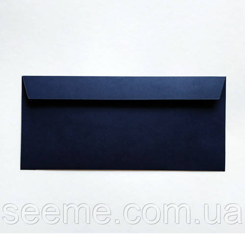 Конверт 220x110 мм, колір темно-синій (navy blue), КОМПЛЕКТ 9 шт.