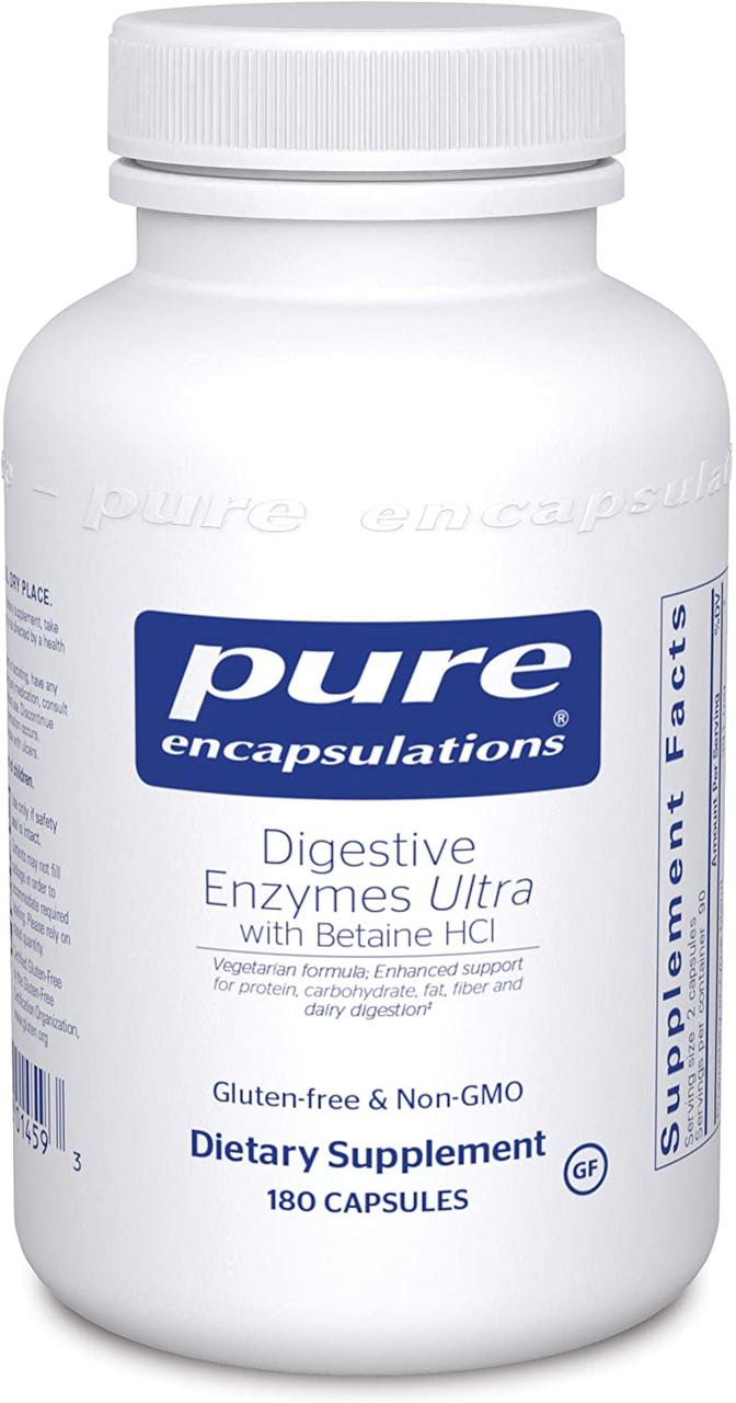 Pure Encapsulations Digestive Enzymes Ultra with Betaine / Травні ензими Ультра з бетаїном 180 капс