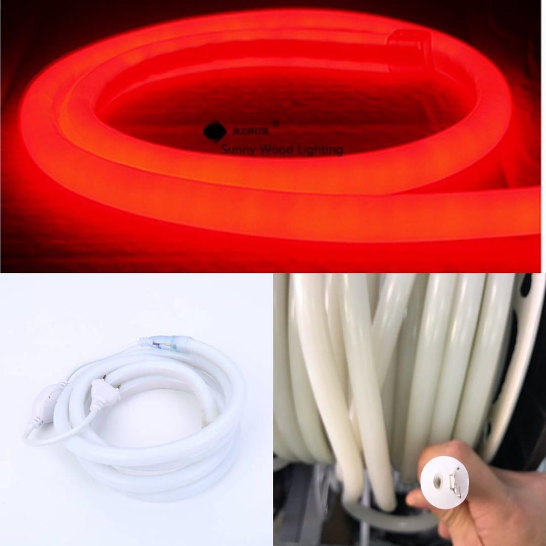 Купить Гибкий Круглый Красный Лед Неон Гибкий ROUND 220V 360° IP67, Led ...