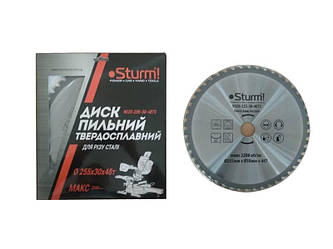 Диск пиляльний 255х30 мм 48 зубів за СТАллю Sturm 9020-255-30-48TS