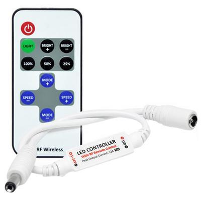 LED-димер mini 6A RF 72W 12 V з керуванням через RF канал для світлодіодної стрічки, фото 1